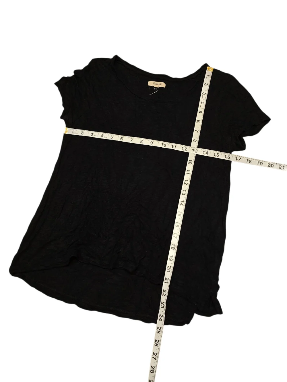 Madewell Black T Shirt Short Sleeves Viscose Lightweight M - Picture 6 of 9